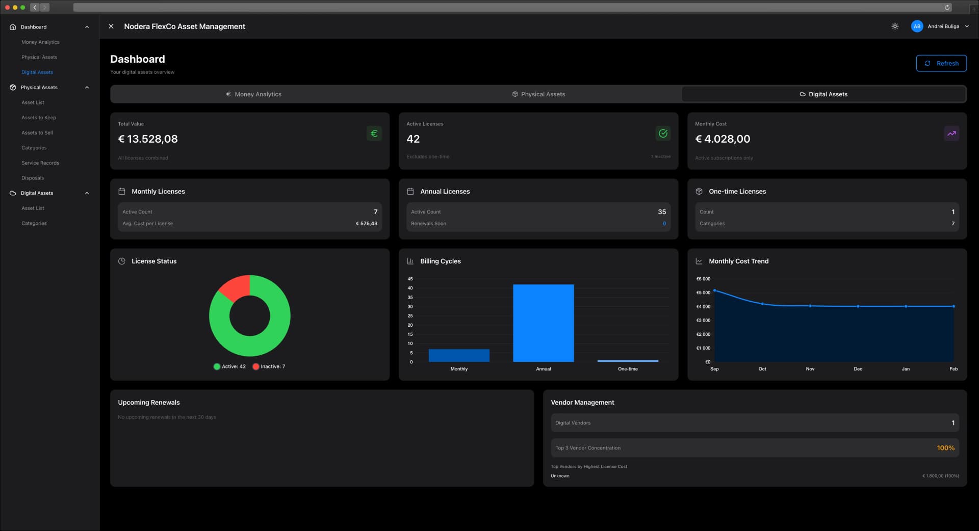 Asset service and maintenance records