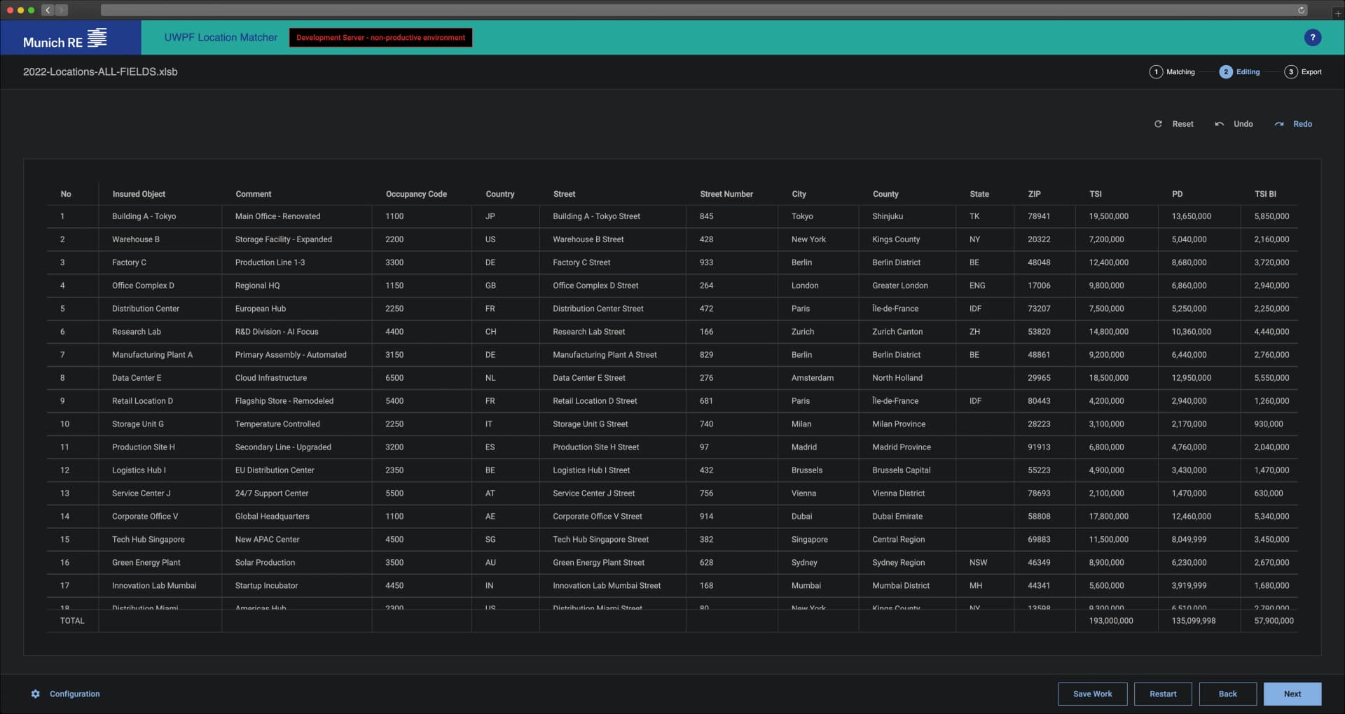 Match editing and manual review interface